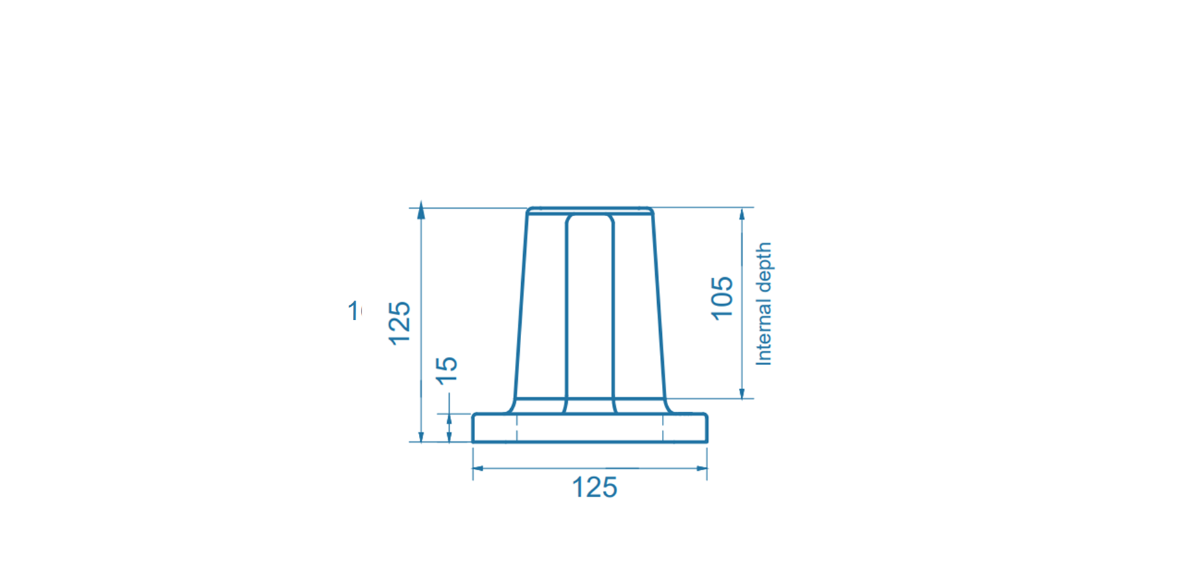 FRP Stanchion 4 Hole Base Mount